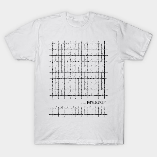 Mydoku_coloring # 001_V001_F: Sudoku, Sudoku coloring, logic, logic puzzle, holiday puzzle, fun, away from screen T-Shirt by Mydoku